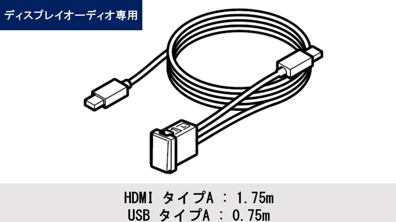 アルパインディスプレイオーディオ専用 ビルトインUSB/HDMI接続ユニット(トヨタ車アクセサリーソケット向け)iPhone接続パッケージ