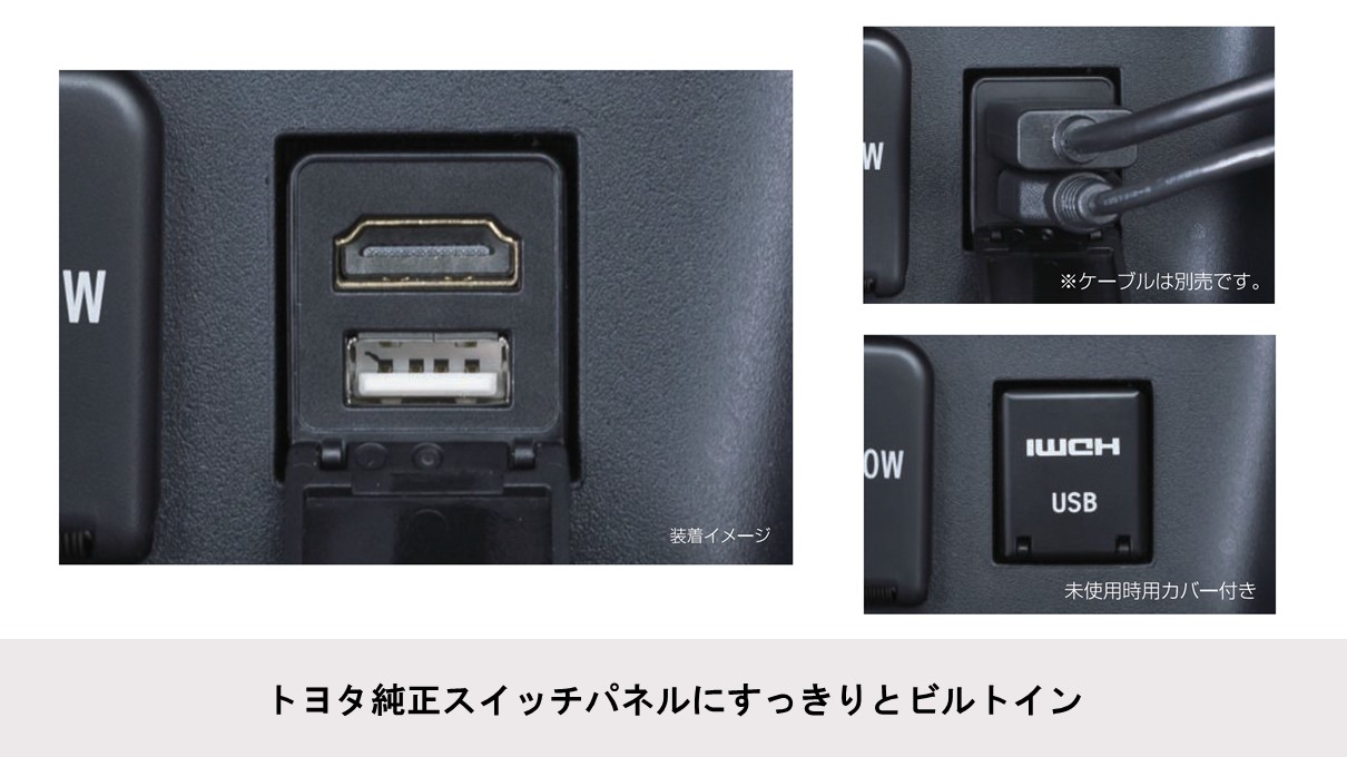 2013年～2019年製アルパインカーナビ専用 ビルトインUSB/HDMI接続ユニット (トヨタ車小型アクセサリーソケット向け) Android MHL接続パッケージ