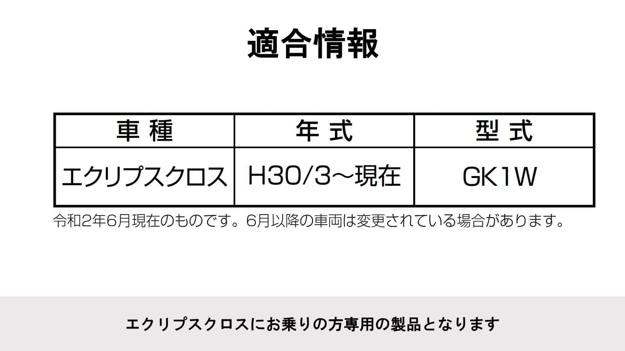 エクリプスクロス専用 バックビューカメラパーフェクトフィット