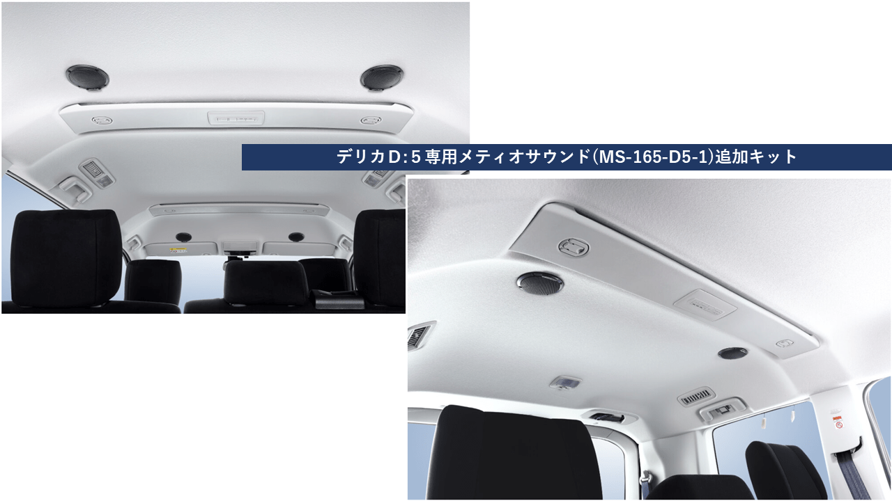 MetioSound デリカD5(CV1系マイナーチェンジ後)専用 リアルーフメティオサウンド追加キット