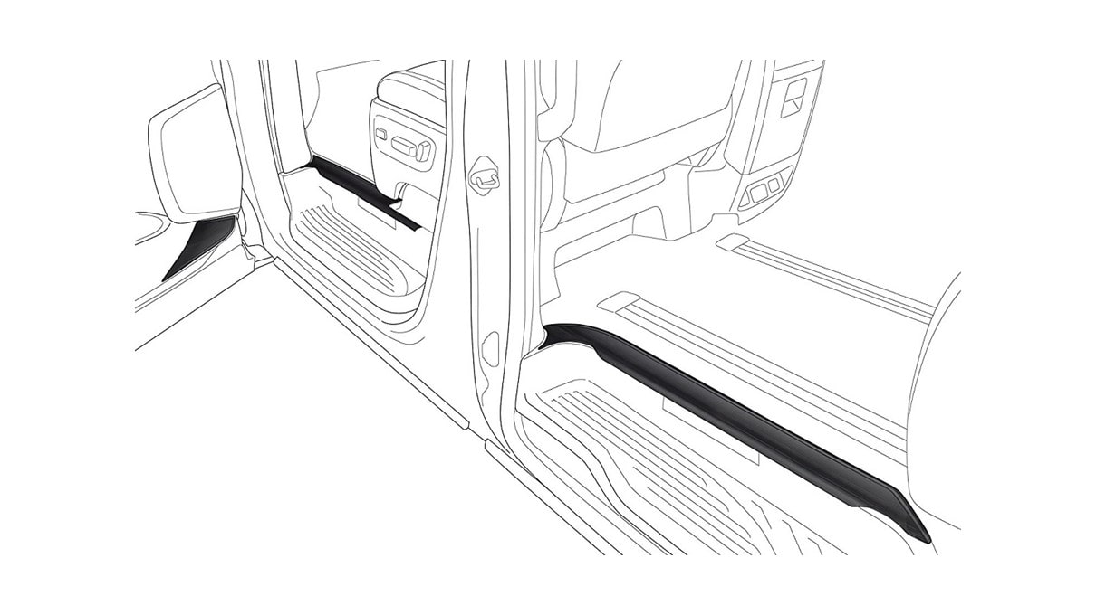 サイドステップ/ドアプロテクト (助手席ロングスライドシート用)※フロント、左右、リア左右