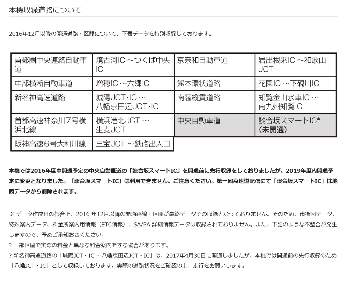 X088/X08シリーズ向け2017年度地図ディスク