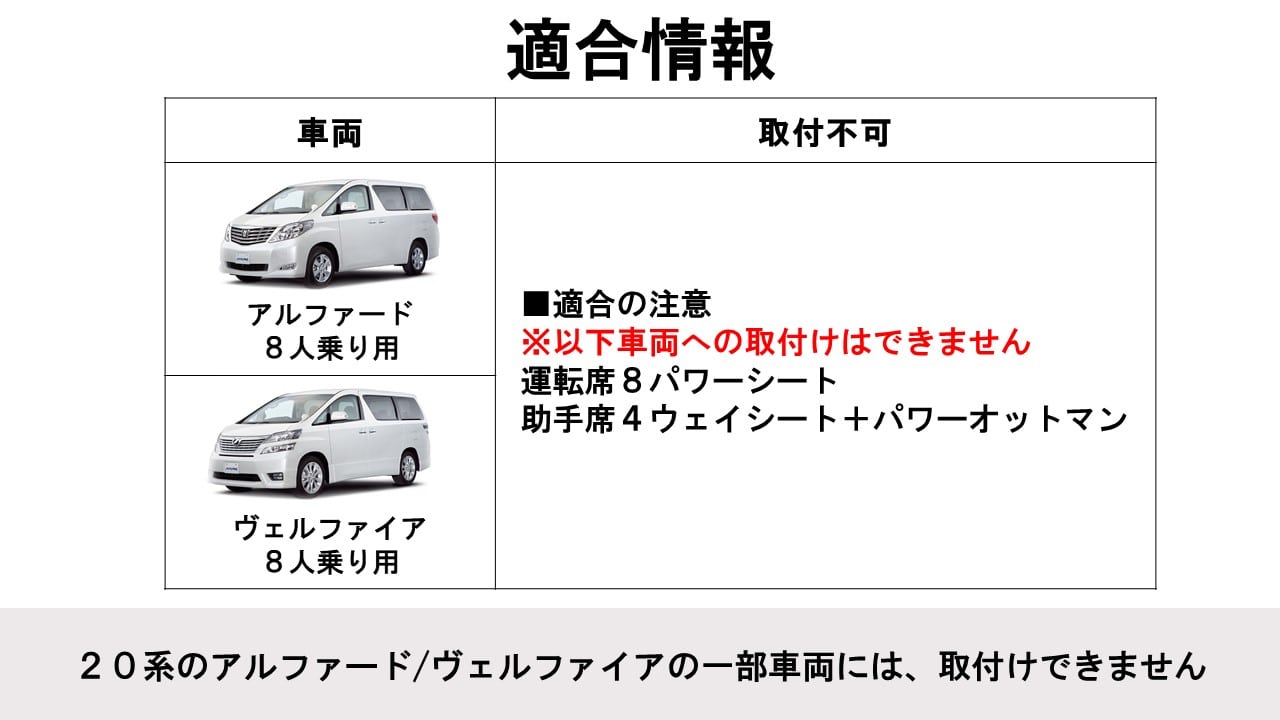 アルファード/ヴェルファイア(20系)専用 8人乗り用シートカバー