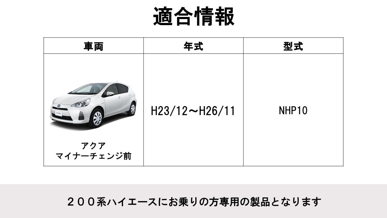アクア(マイナーチェンジ前)専用 後席用トランクマット