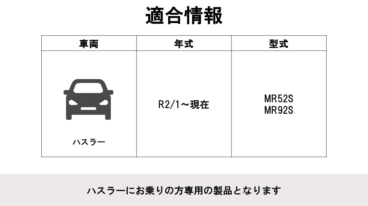 ハスラー用(MR52S/MR92S) フローティングビッグDA