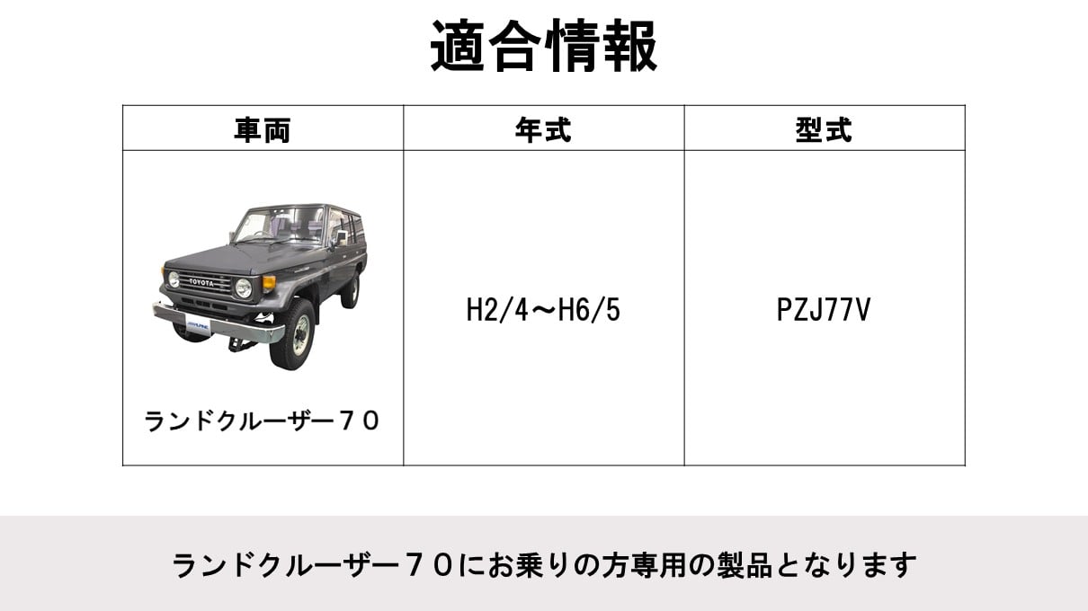 ランドクルーザー70用 フローティングビッグDA