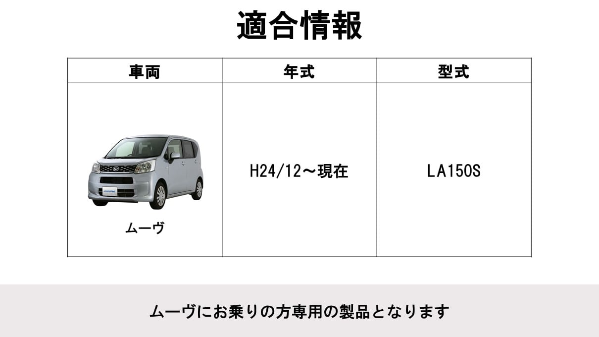 ムーヴ用(LA150S/LA160S) フローティングビッグDA