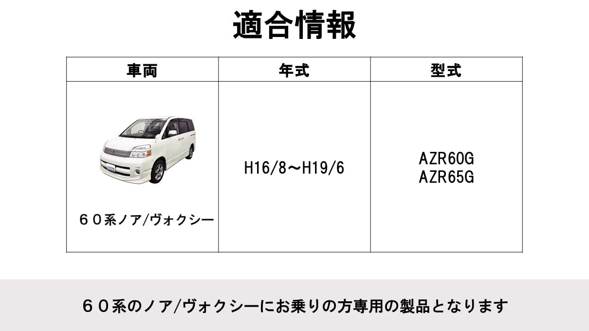 60系ノア・ヴォクシー用 フローティングビッグDA