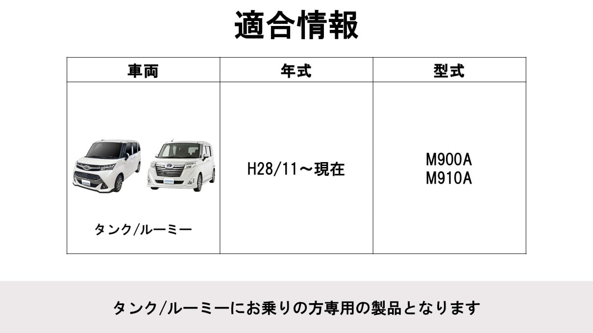 タンク/ルーミー用 フローティングビッグDA(純正カメラ対応)