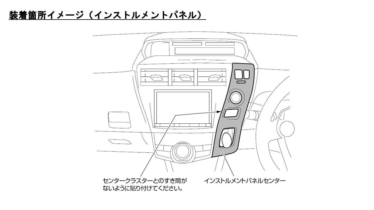 プリウスα(マイナーチェンジ前)専用 7人乗り用インテリアパネル (パネル色:ブラック)