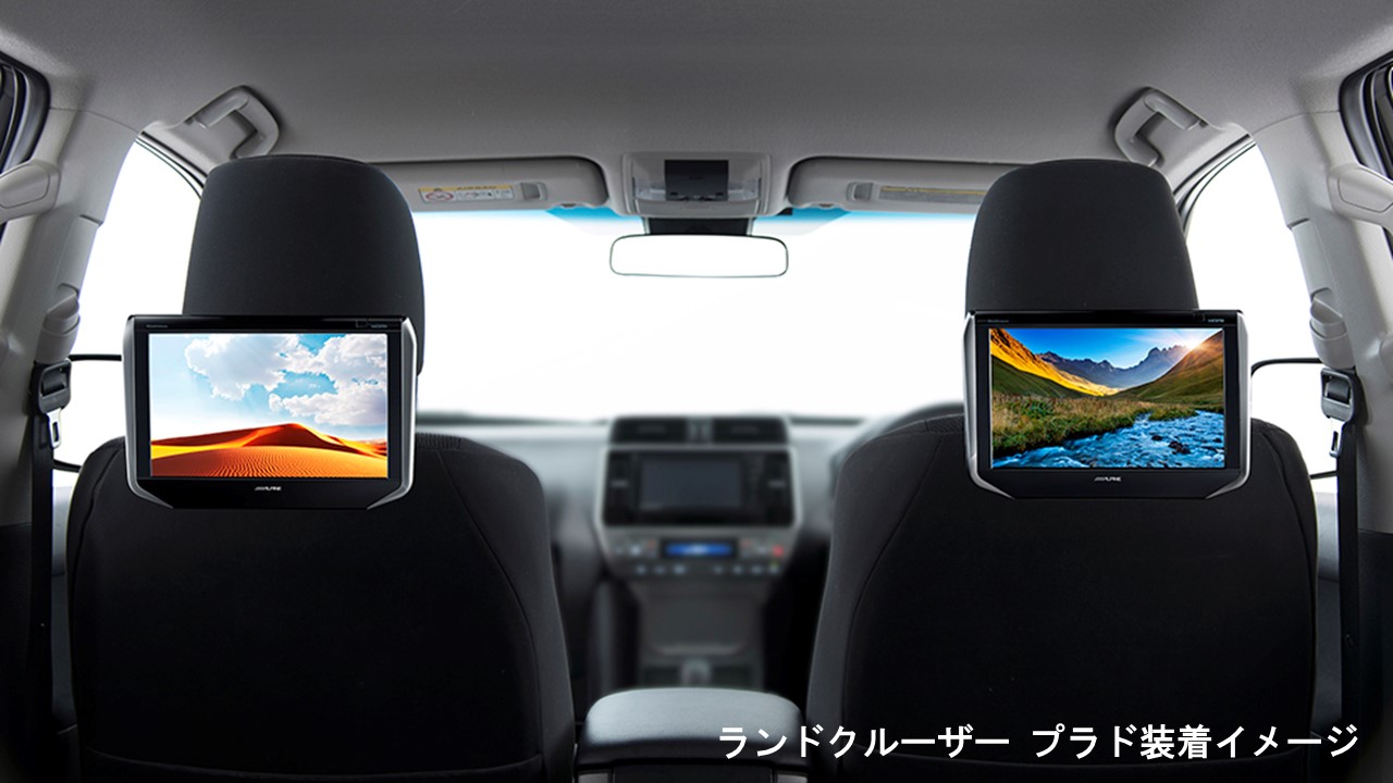 10.1型ヘッドレスト取付け型リアビジョン&ヘッドレストスピーカー(2台パック)