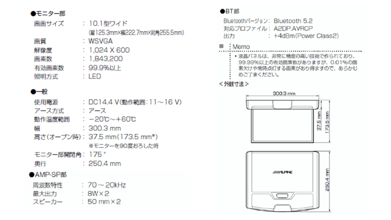 【ストア限定】セレナ(C28系)専用10.1型WSVGA/スピーカー搭載 クリアサウンドリアビジョンパッケージ