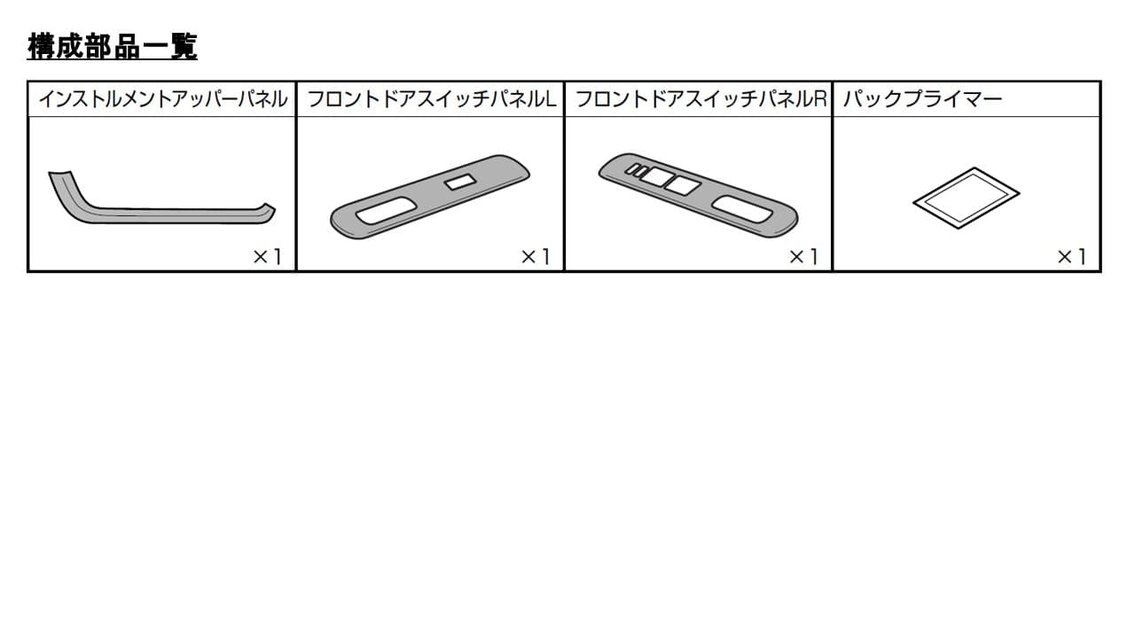 アクア(マイナーチェンジ前)専用 インテリアパネル (パネル色:ブラック)
