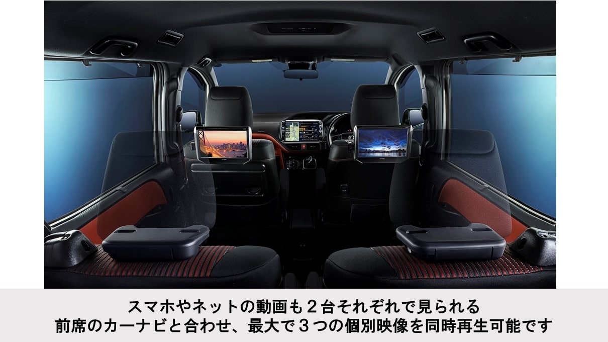 10.1型シートバック取付け型リアビジョン&ヘッドレストスピーカー(2台パック)