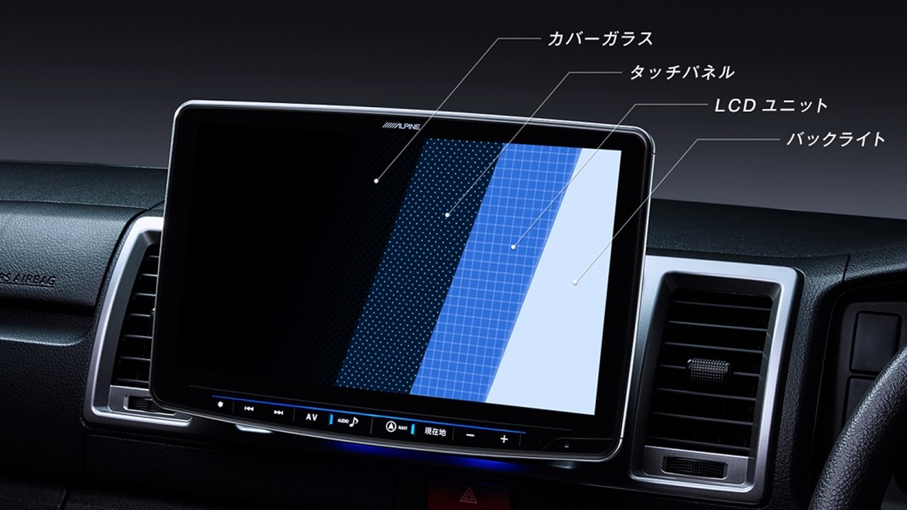 ハイエース専用 フローティングビッグＸ11（アルパイン製バックビューカメラ/メーカーオプション バックカメラ対応）
