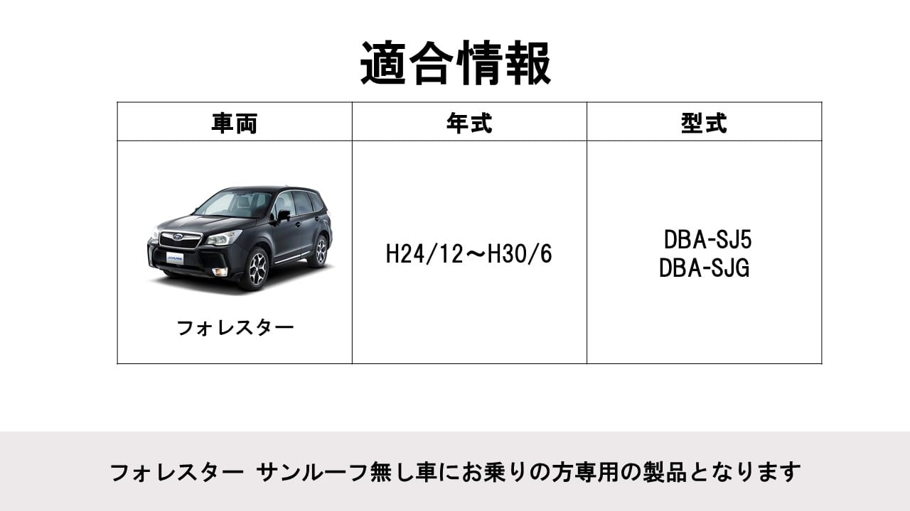 フォレスター専用 10.2型 RCA接続用 後席モニターパッケージ(サンルーフ無し車用)