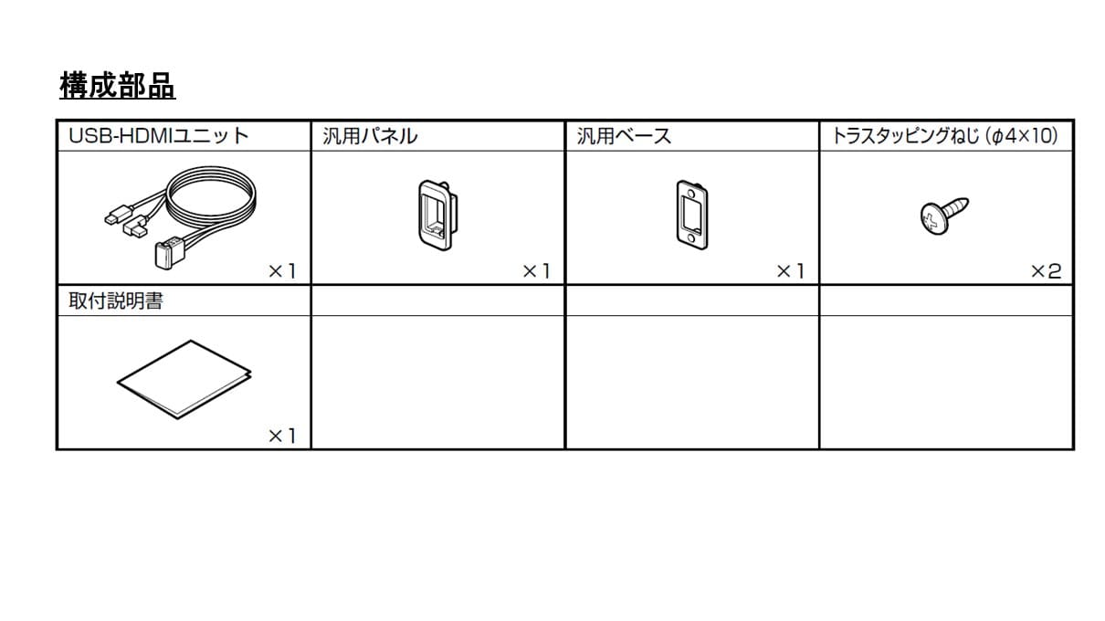 2013年～2019年製アルパインカーナビ専用 ビルトインUSB/HDMI接続ユニット (トヨタ車アクセサリーソケット向け) iPhone接続パッケージ