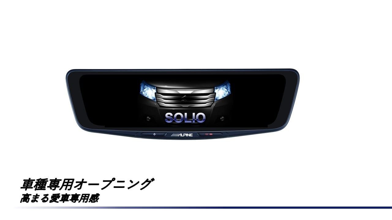 ソリオ/ソリオ バンディット専用10型ドライブレコーダー搭載デジタルミラー 車内用リアカメラモデル