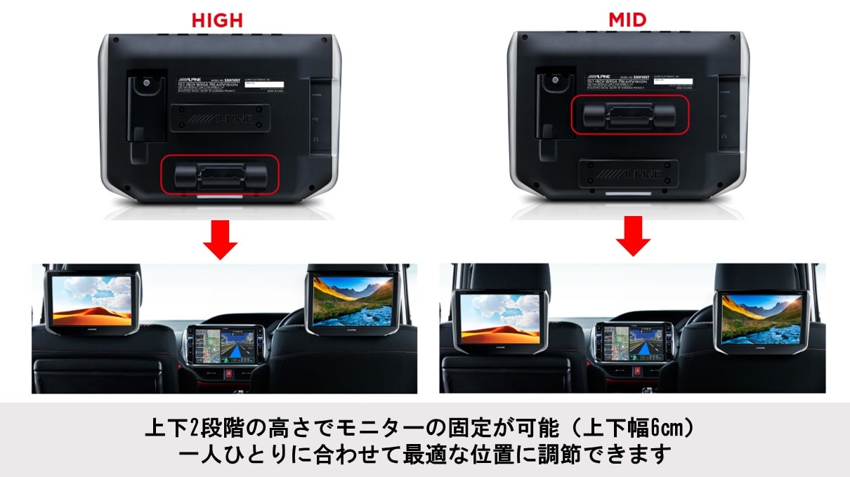 アルパイン(ALPINE)10.1型WXGAヘッドレスト2台パックSXH10ST