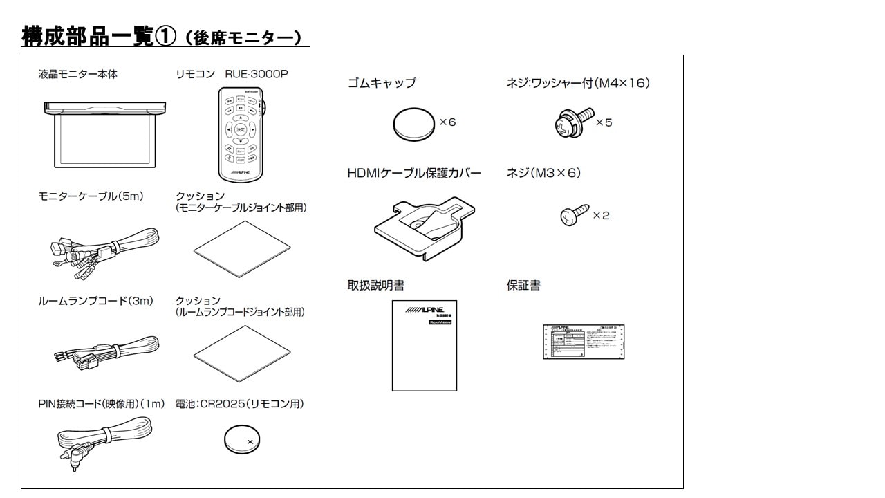 オデッセイ専用 12.8型 後席モニターパッケージ(サンルーフ無し車用)