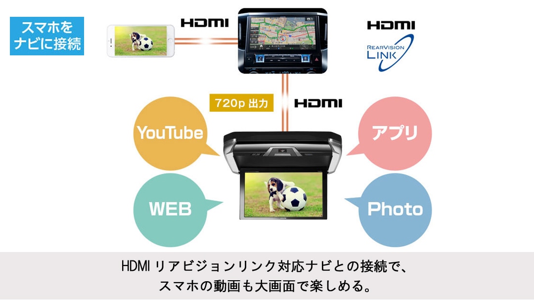 プラズマクラスター技術搭載 12.8型WXGAリアビジョン