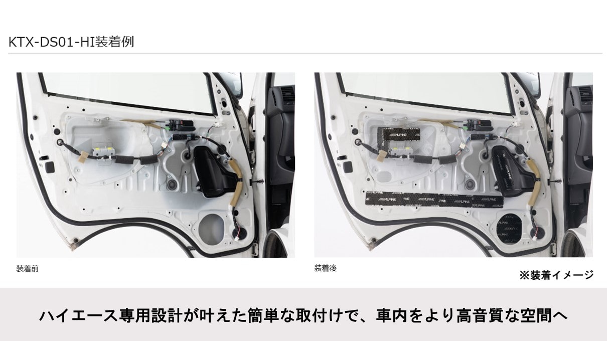 ハイエース/レジアスエース用 17cm セパレート2ウェイスピーカー(キット色:ブラック)