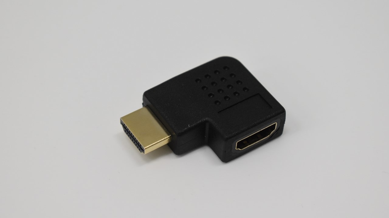 HDMI　L字型アダプタ（タイプA-タイプA)　左向き
