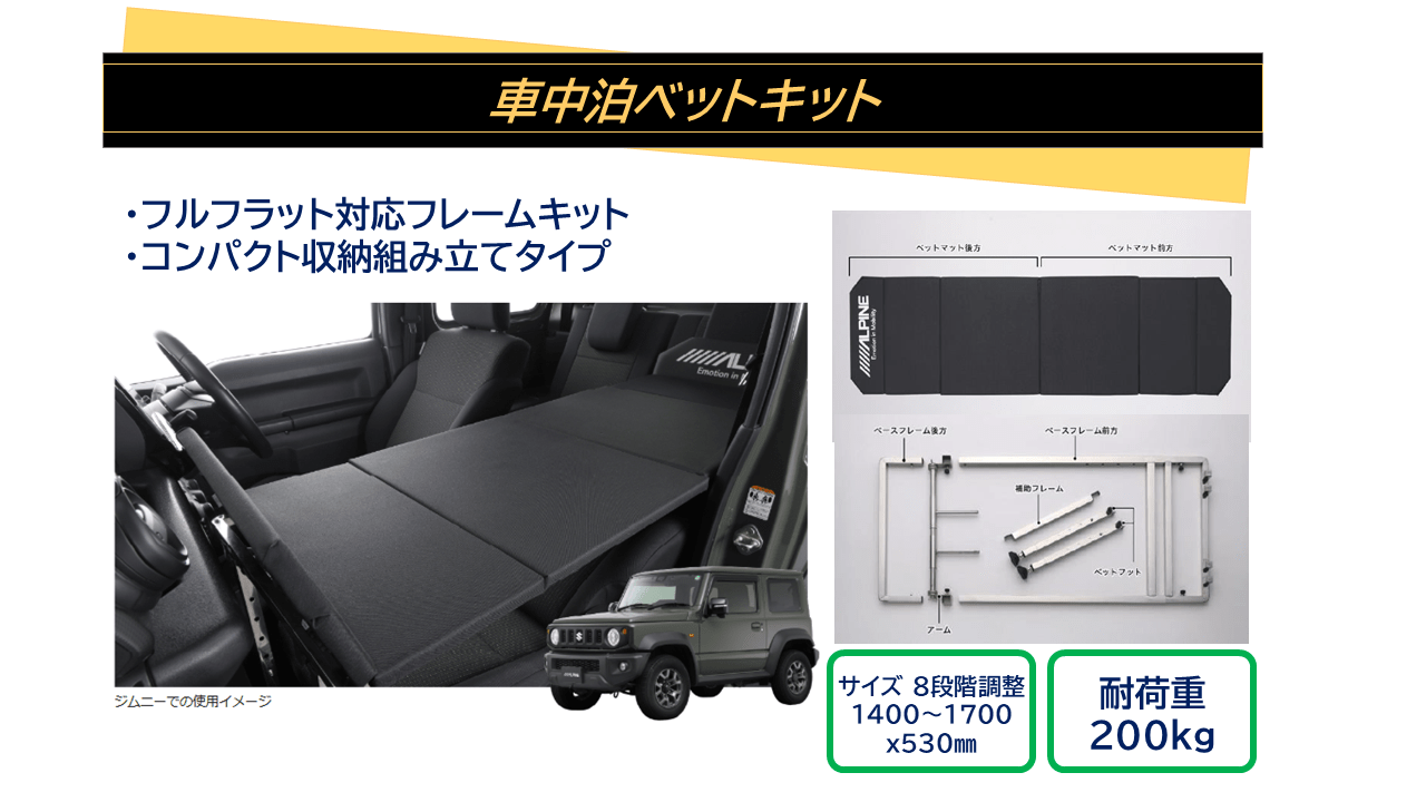 車中泊ベットキット コンパクト組み立て式