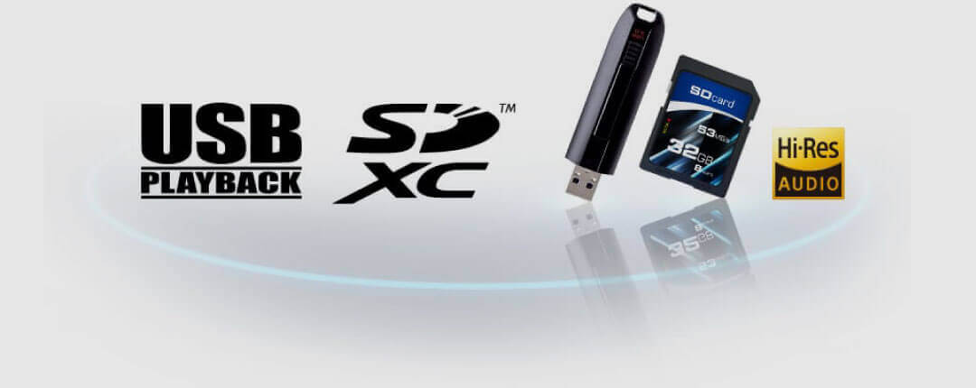 USBメモリ/SDカード対応
